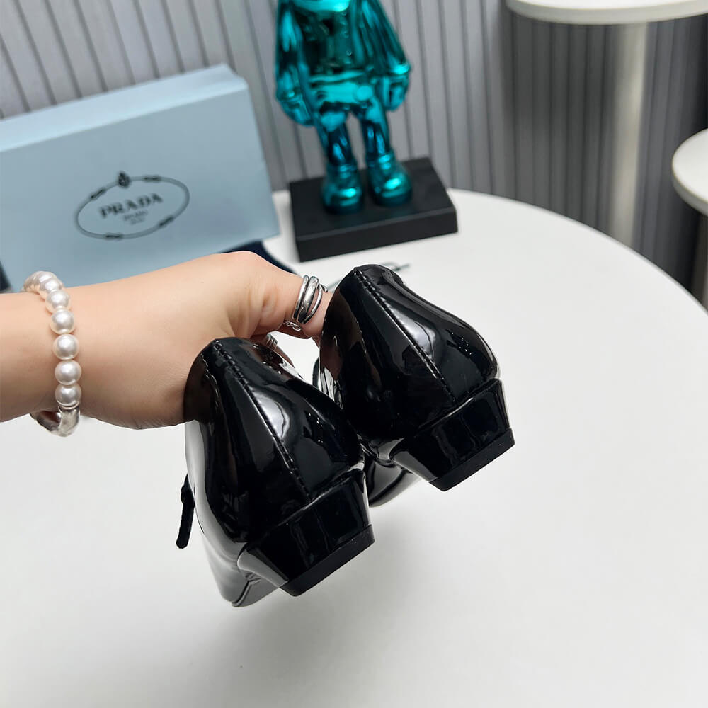 Pra*a Patent Leather Mary Jane Ballerinas