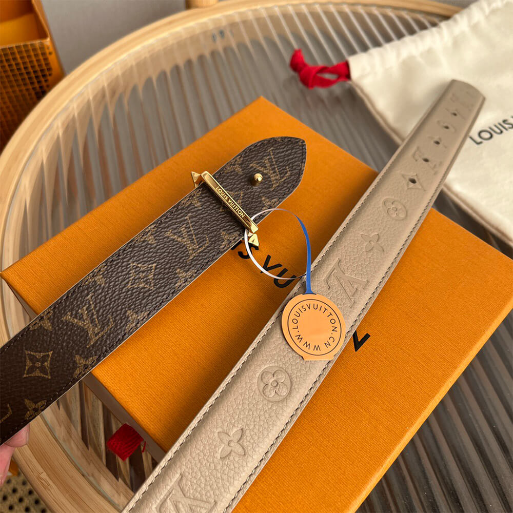 LV Flowergram 30mm Reversible Belt