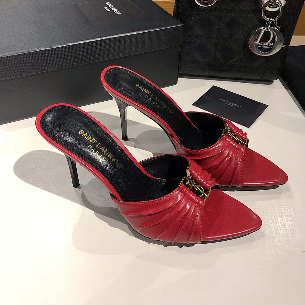 Y51 BABYLONE MULES IN SMOOTH LEATHER